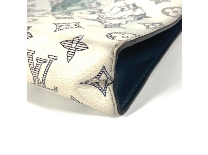 Borsa Pochette Voyage GM Louis Vuitton Monogram Savannah Chapman Brothers Bianco Blu navy - vista 8