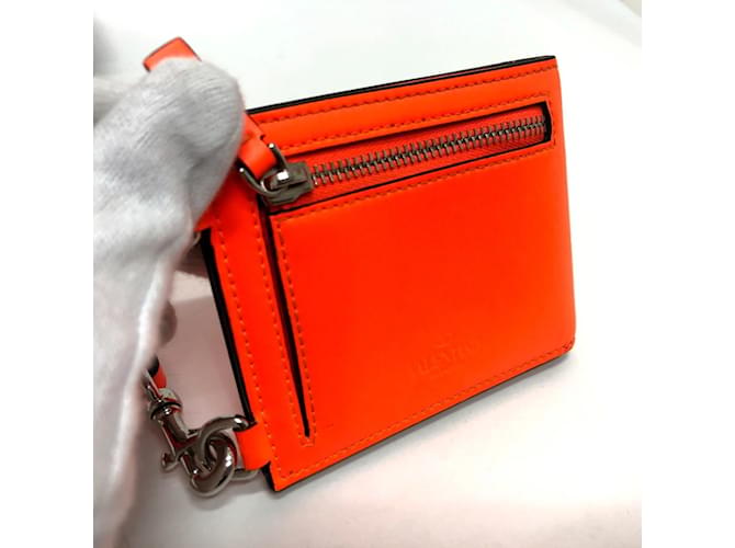 Valentino VLTN Logo Geldbörse im Querformat Orange - Ansicht 3