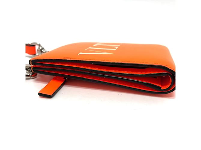 Valentino VLTN Logo Geldbörse im Querformat Orange - Ansicht 4
