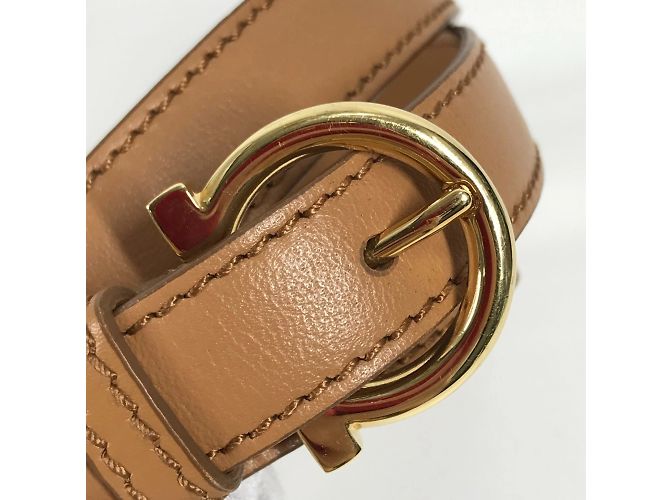 Borsa 2WAY Sofia con logo Gancini di Salvatore Ferragamo Beige - vista 8