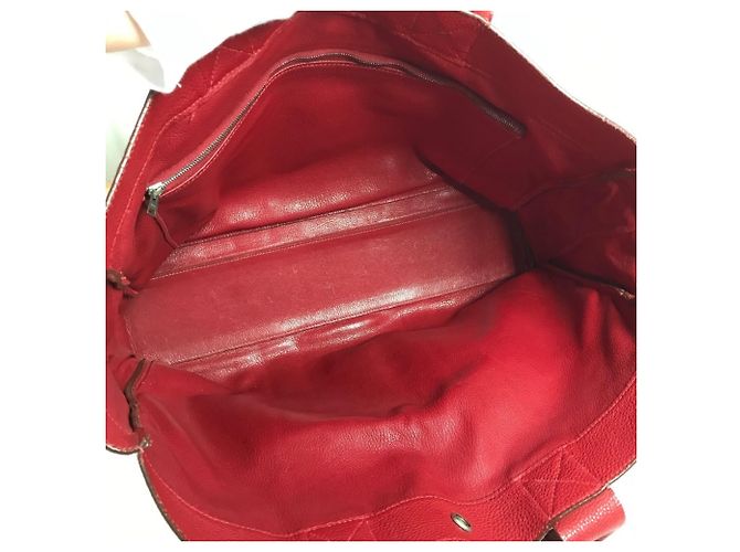 Hermès Borsa Tote MM Fourre Tout Hermes Rosso - vista 11
