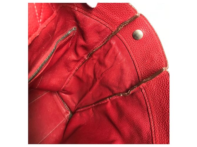 Hermès Borsa Tote MM Fourre Tout Hermes Rosso - vista 13