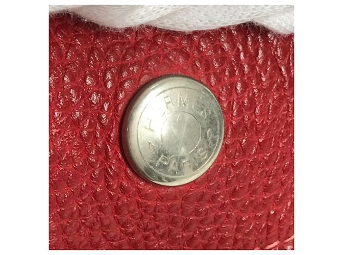 Hermès Borsa Tote MM Fourre Tout Hermes Rosso - vista 16