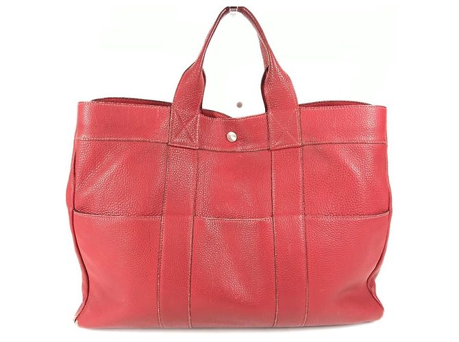 Hermès Borsa Tote MM Fourre Tout Hermes Rosso - vista 2