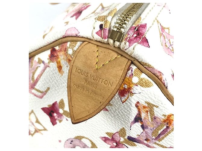 Borsa Boston Mini Speedy 30 VVN Monogramma Acquerello Louis Vuitton Rosa Bianco - vista 10