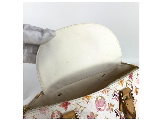 Borsa Boston Mini Speedy 30 VVN Monogramma Acquerello Louis Vuitton Rosa Bianco - vista 12