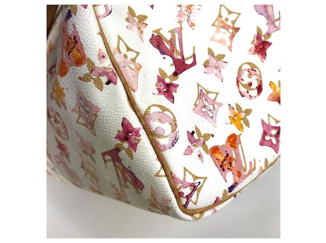 Borsa Boston Mini Speedy 30 VVN Monogramma Acquerello Louis Vuitton Rosa Bianco - vista 15