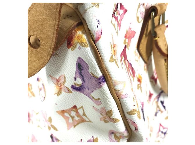 Borsa Boston Mini Speedy 30 VVN Monogramma Acquerello Louis Vuitton Rosa Bianco - vista 16