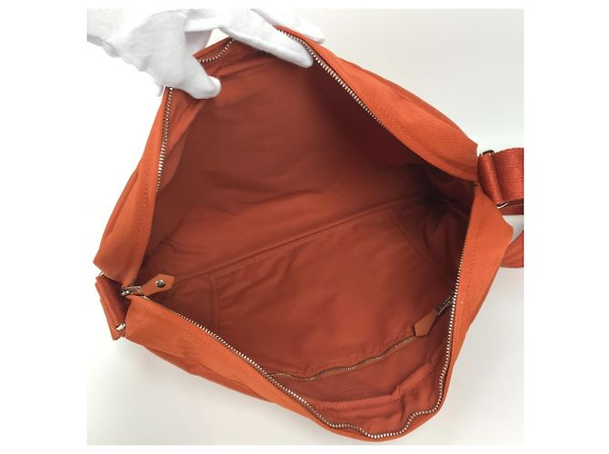 Hermès Borsa a tracolla Hermes Acapulco Basas MM Arancione - vista 4