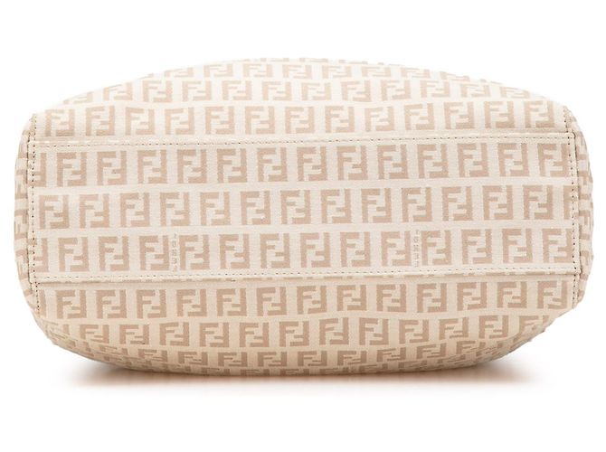 Fendi Braune Zucchino Canvas Tasche Beige - Ansicht 3
