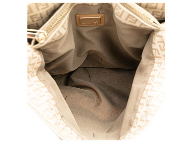 Fendi Braune Zucchino Canvas Tasche Beige - Ansicht 5