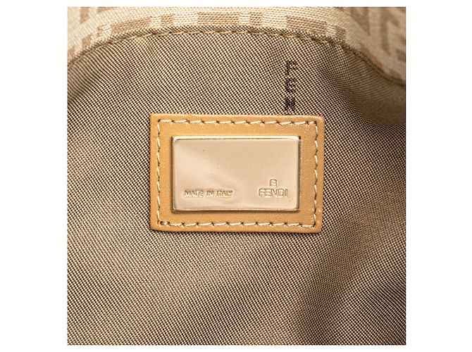 Fendi Braune Zucchino Canvas Tasche Beige - Ansicht 6