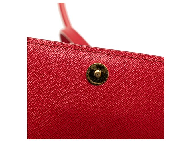 Portafoglio Prada Red Saffiano Lux Bow con tracolla Rosso - vista 13