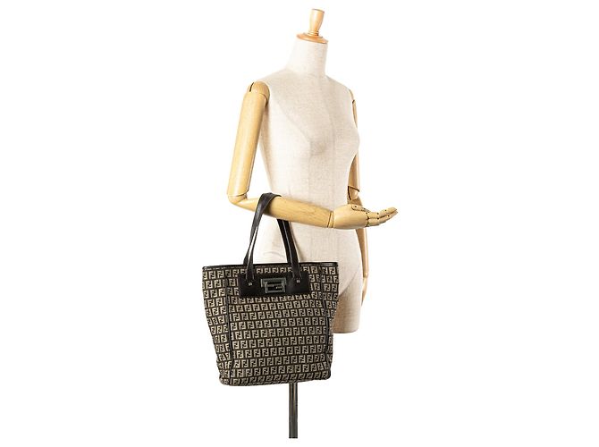 Fendi Braune Zucchino Canvas Tasche - Ansicht 10