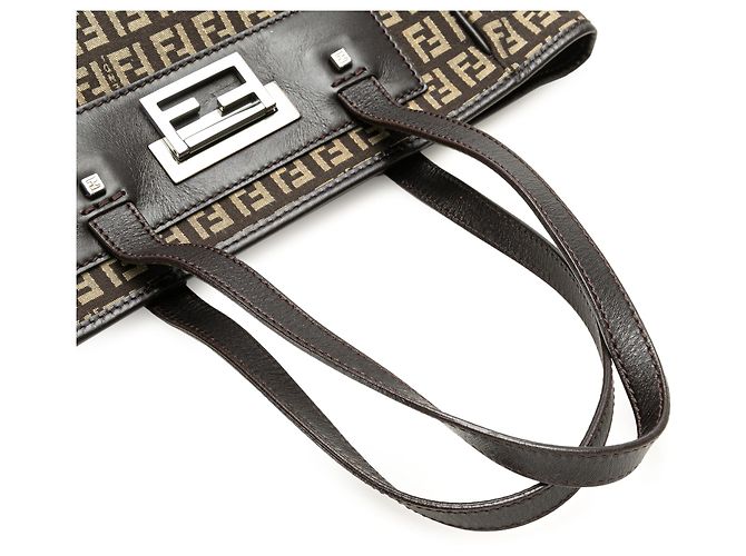 Fendi Braune Zucchino Canvas Tasche - Ansicht 9