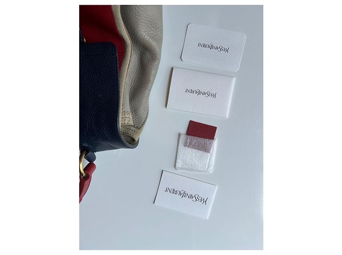 Muse II Borsa a mano Yves Saint Laurent Muse 2 in pelle Rossa Beige Blu Navy Rosso - vista 12