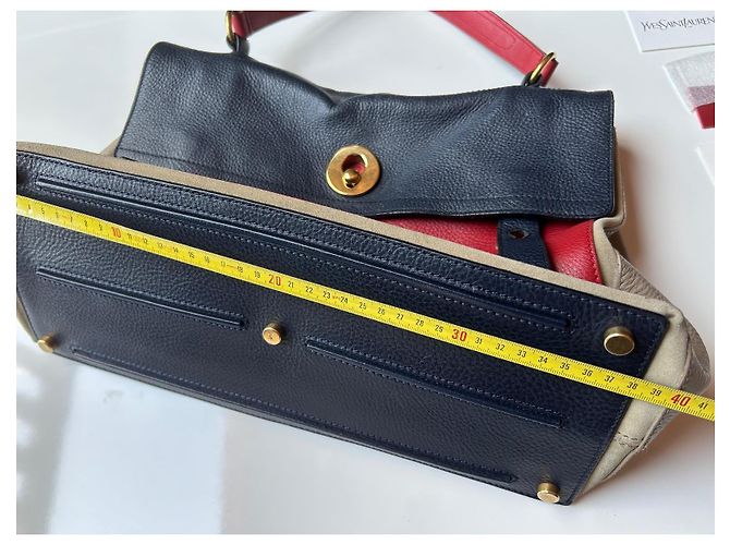 Muse II Borsa a mano Yves Saint Laurent Muse 2 in pelle Rossa Beige Blu Navy Rosso - vista 13
