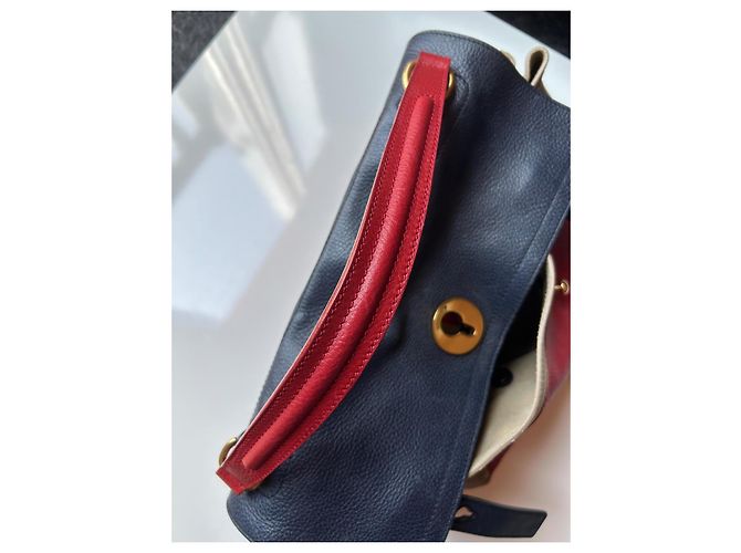 Muse II Borsa a mano Yves Saint Laurent Muse 2 in pelle Rossa Beige Blu Navy Rosso - vista 16