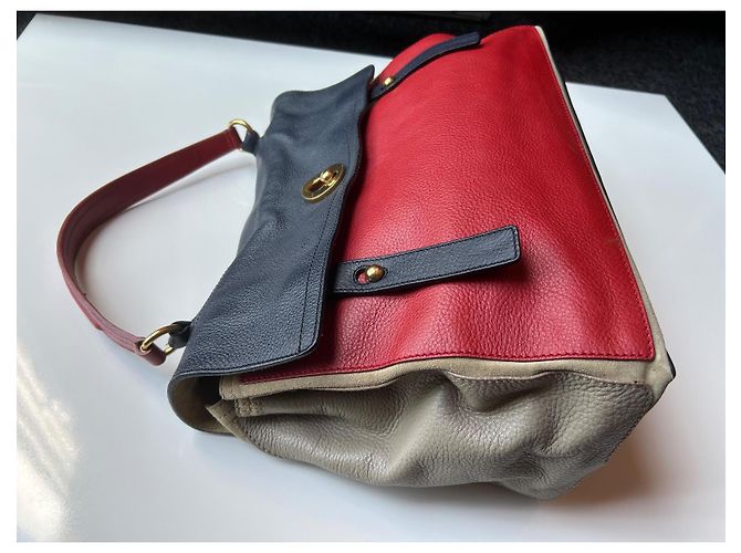 Muse II Borsa a mano Yves Saint Laurent Muse 2 in pelle Rossa Beige Blu Navy Rosso - vista 4