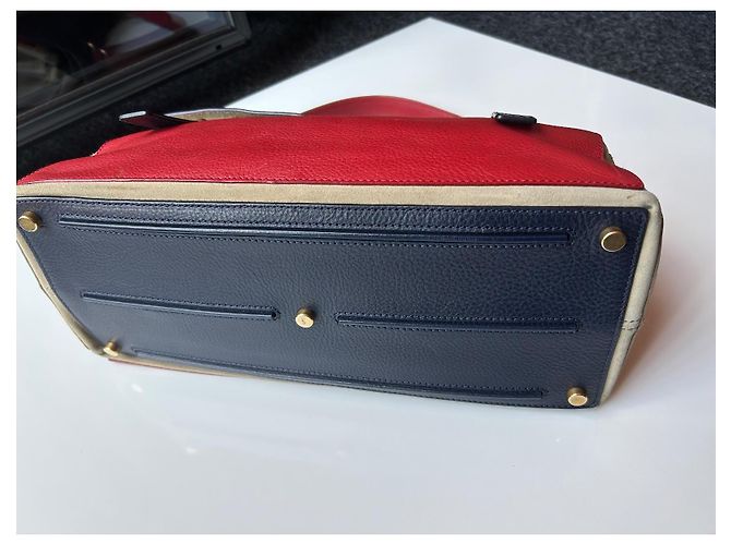 Muse II Borsa a mano Yves Saint Laurent Muse 2 in pelle Rossa Beige Blu Navy Rosso - vista 5