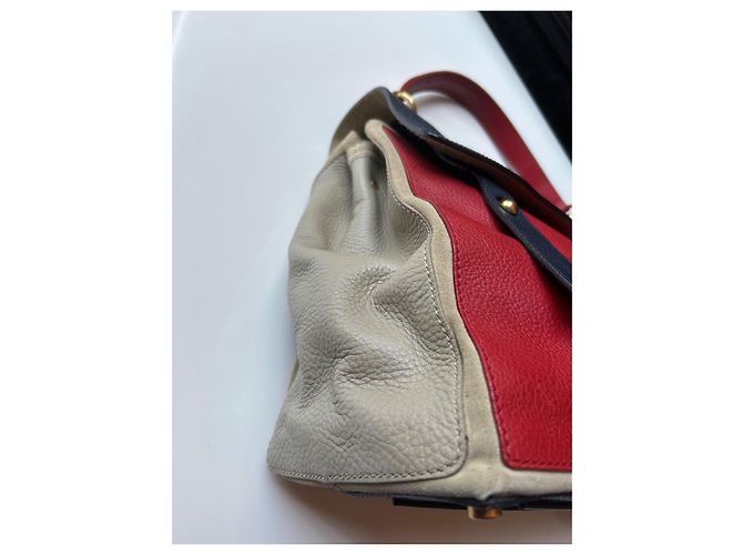 Muse II Borsa a mano Yves Saint Laurent Muse 2 in pelle Rossa Beige Blu Navy Rosso - vista 6