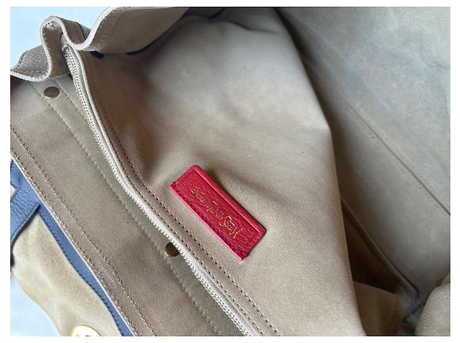 Muse II Borsa a mano Yves Saint Laurent Muse 2 in pelle Rossa Beige Blu Navy Rosso - vista 9