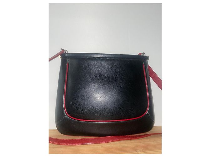 Borsa a mano Lancel in pelle nera e rossa Nero Rosso - vista 3