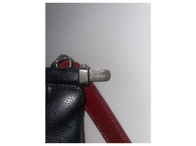 Borsa a mano Lancel in pelle nera e rossa Nero Rosso - vista 5