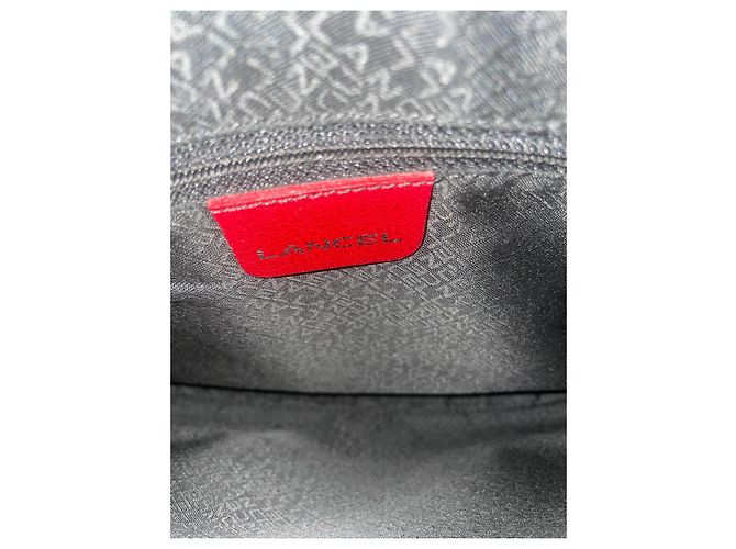Borsa a mano Lancel in pelle nera e rossa Nero Rosso - vista 8