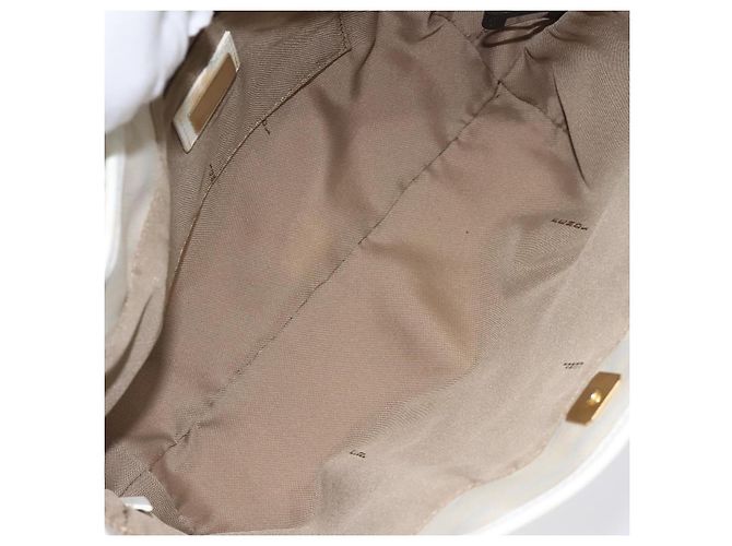 Borsa FENDI in tela bianca e oro Auth bs25843 Bianco D'oro - vista 11