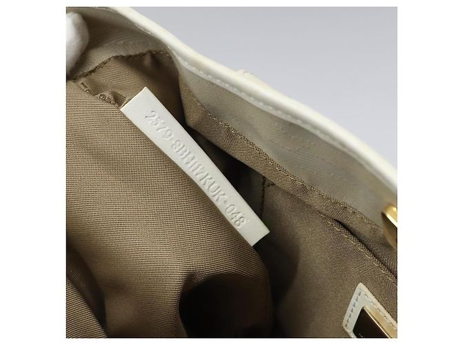 Borsa FENDI in tela bianca e oro Auth bs25843 Bianco D'oro - vista 12