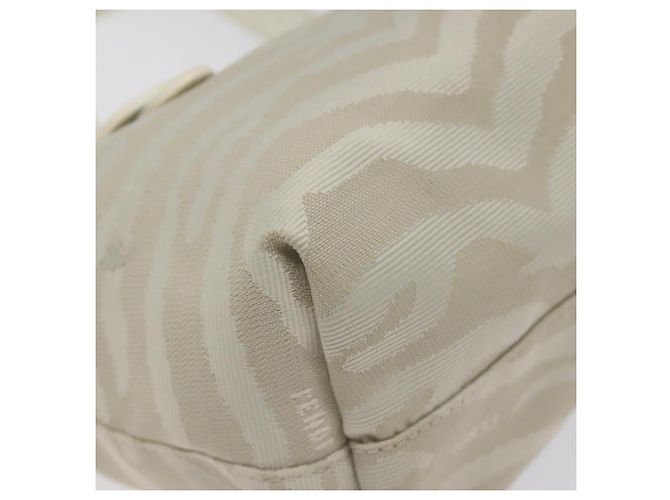 Borsa FENDI in tela bianca e oro Auth bs25843 Bianco D'oro - vista 16