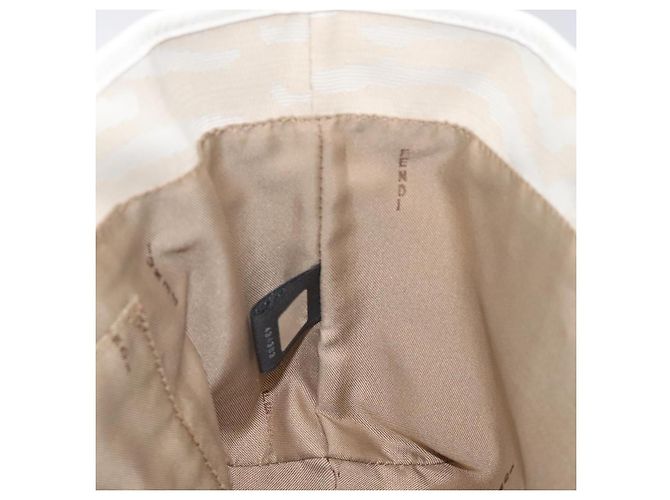 Borsa FENDI in tela bianca e oro Auth bs25843 Bianco D'oro - vista 18