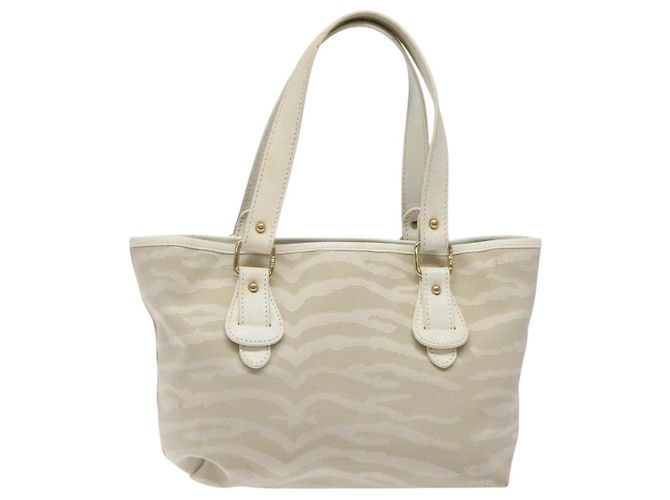 Borsa FENDI in tela bianca e oro Auth bs25843 Bianco D'oro - vista 2