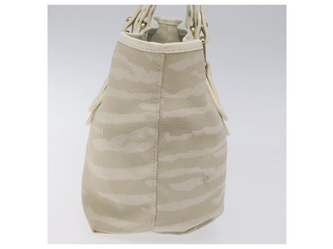 Borsa FENDI in tela bianca e oro Auth bs25843 Bianco D'oro - vista 3