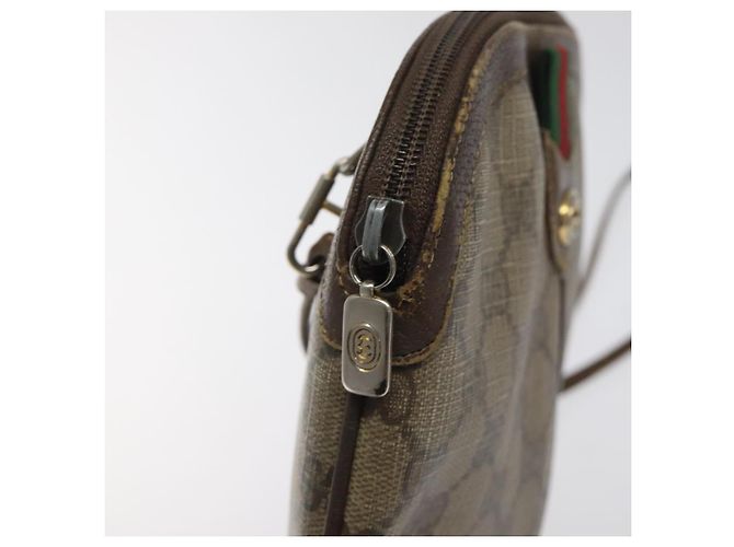 Borsa a spalla GUCCI GG Supreme Web Sherry Line PVC Beige 904 02 047 Auth hk2601 - vista 20