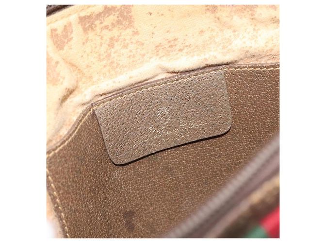 Borsa a spalla GUCCI GG Supreme Web Sherry Line PVC Beige 904 02 047 Auth hk2601 - vista 21