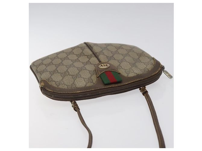 Borsa a spalla GUCCI GG Supreme Web Sherry Line PVC Beige 904 02 047 Auth hk2601 - vista 6