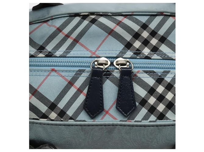 Borsa a mano BURBERRY Blue Label in nylon blu argento autentica hs1718 - vista 11
