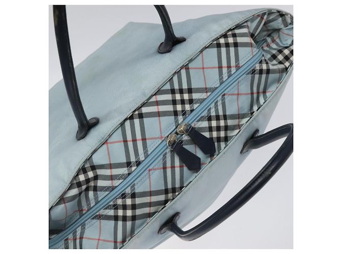 Borsa a mano BURBERRY Blue Label in nylon blu argento autentica hs1718 - vista 6