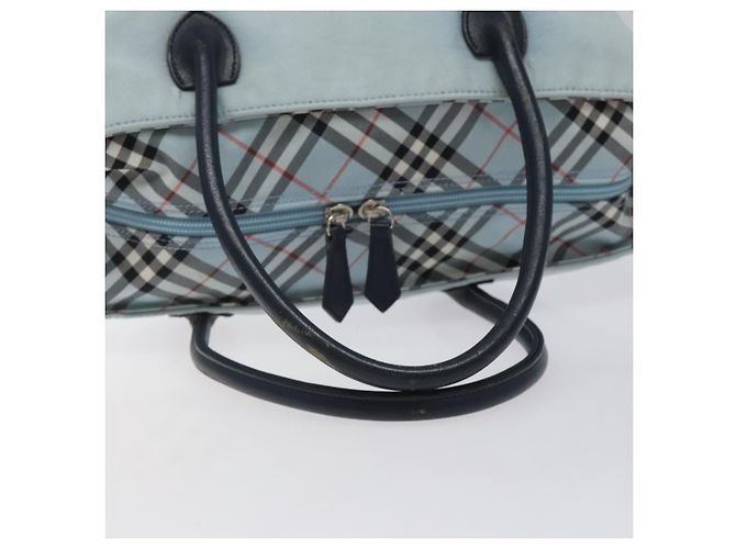 Borsa a mano BURBERRY Blue Label in nylon blu argento autentica hs1718 - vista 7