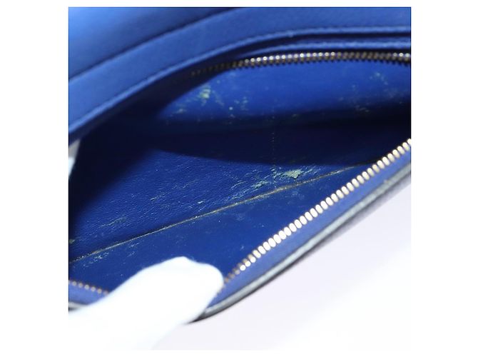 Céline Borsa a mano Trapeze CELINE in pelle scamosciata 2 in 1 blu oro Auth BA2409 D'oro - vista 11