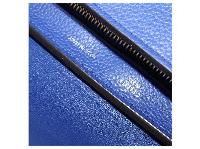 Céline Borsa a mano Trapeze CELINE in pelle scamosciata 2 in 1 blu oro Auth BA2409 D'oro - vista 19