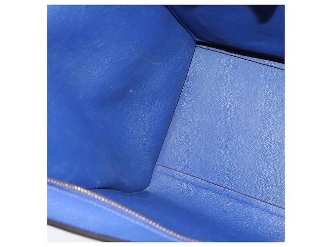 Céline Borsa a mano Trapeze CELINE in pelle scamosciata 2 in 1 blu oro Auth BA2409 D'oro - vista 21