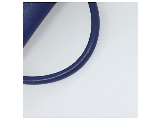 Céline Borsa a mano Trapeze CELINE in pelle scamosciata 2 in 1 blu oro Auth BA2409 D'oro - vista 7