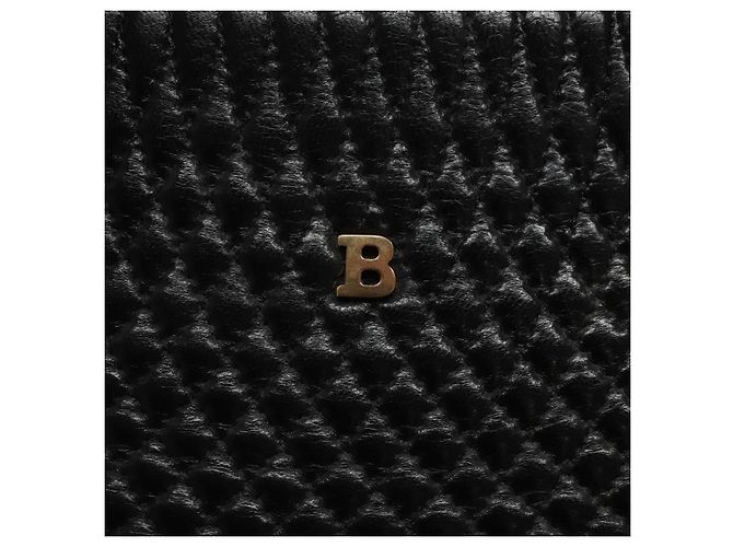 Borsa a mano BALLY in pelle nera e oro Auth BA2294 Nero D'oro - vista 17