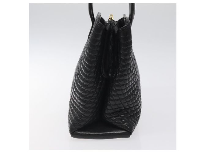 Borsa a mano BALLY in pelle nera e oro Auth BA2294 Nero D'oro - vista 4
