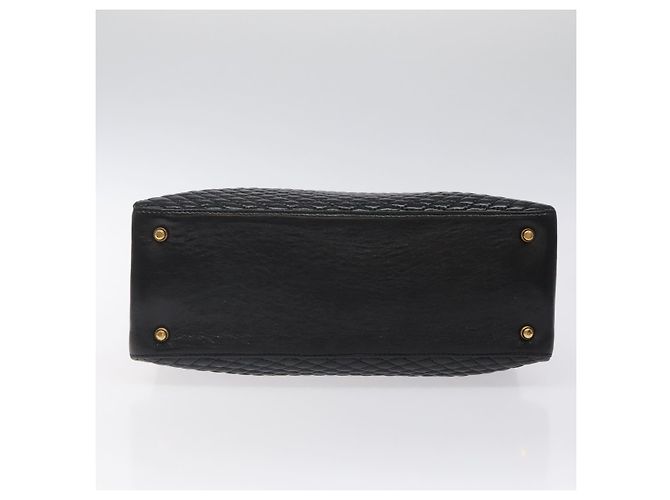 Borsa a mano BALLY in pelle nera e oro Auth BA2294 Nero D'oro - vista 5