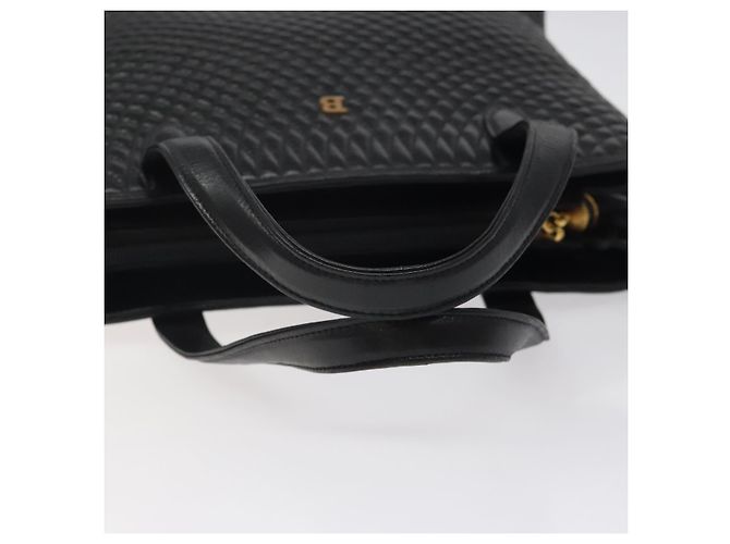 Borsa a mano BALLY in pelle nera e oro Auth BA2294 Nero D'oro - vista 7