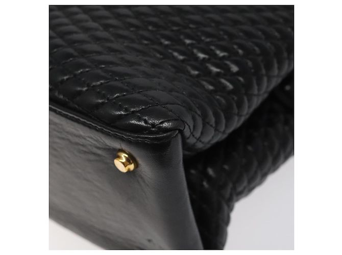 Borsa a mano BALLY in pelle nera e oro Auth BA2294 Nero D'oro - vista 9